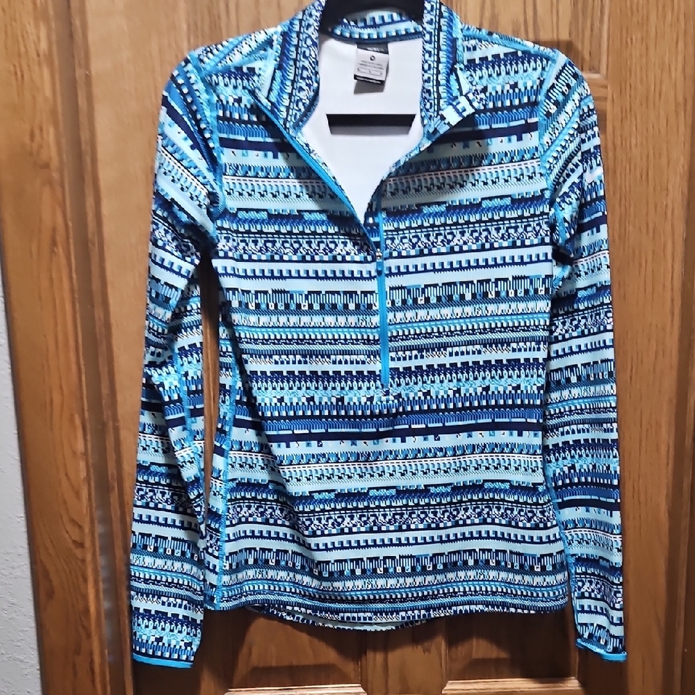 Nike Pro Blue and Black Dri-FIT Top